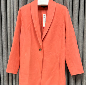 Talbots Women's Coral Pink Wool Blend Single Button Jacket