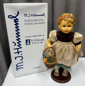 Goebel MJ Hummel 16" Porcelain Doll Valentine Gift