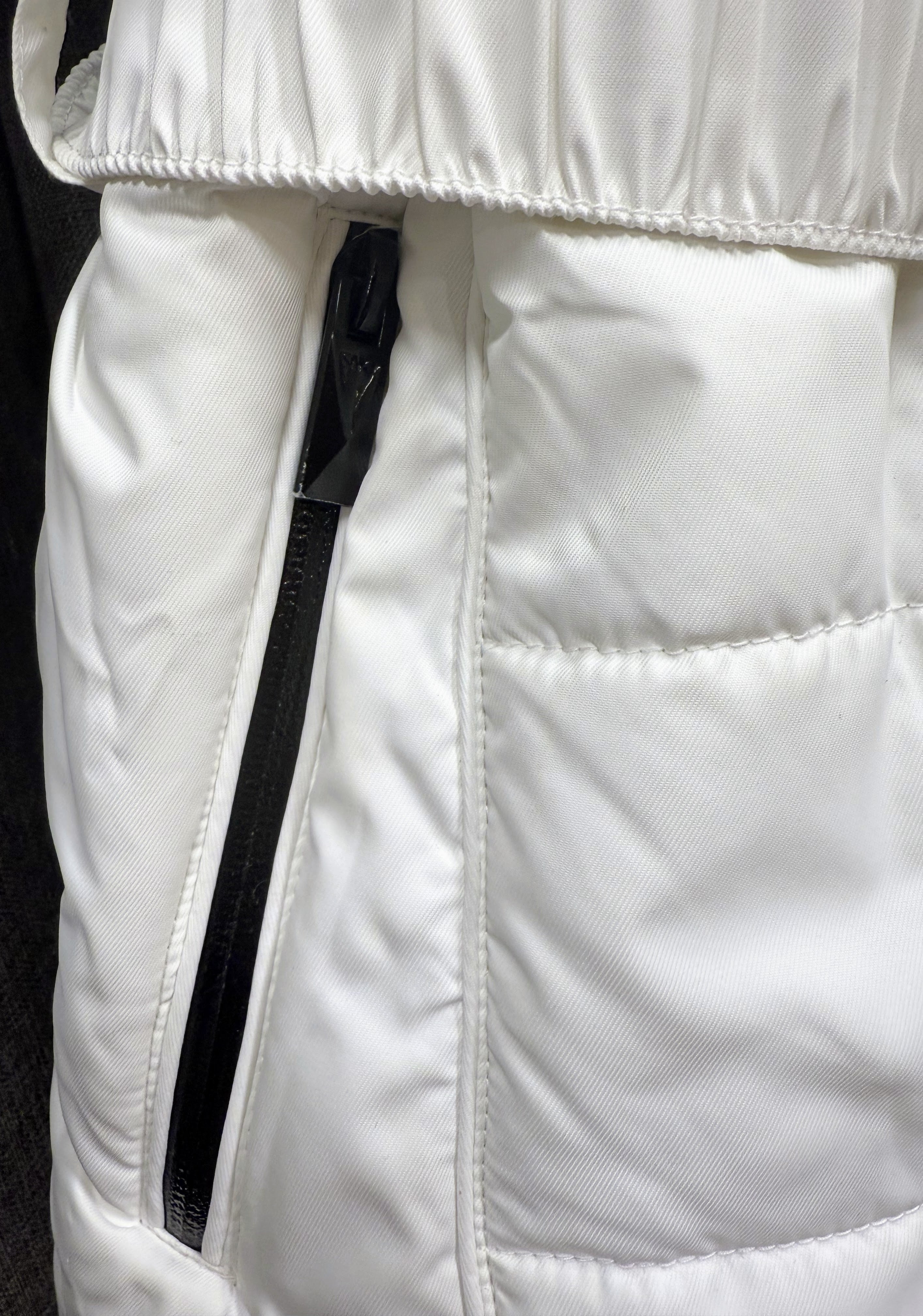 TopShop Sno Puffer Hooded White Belted Jacket | Size 8