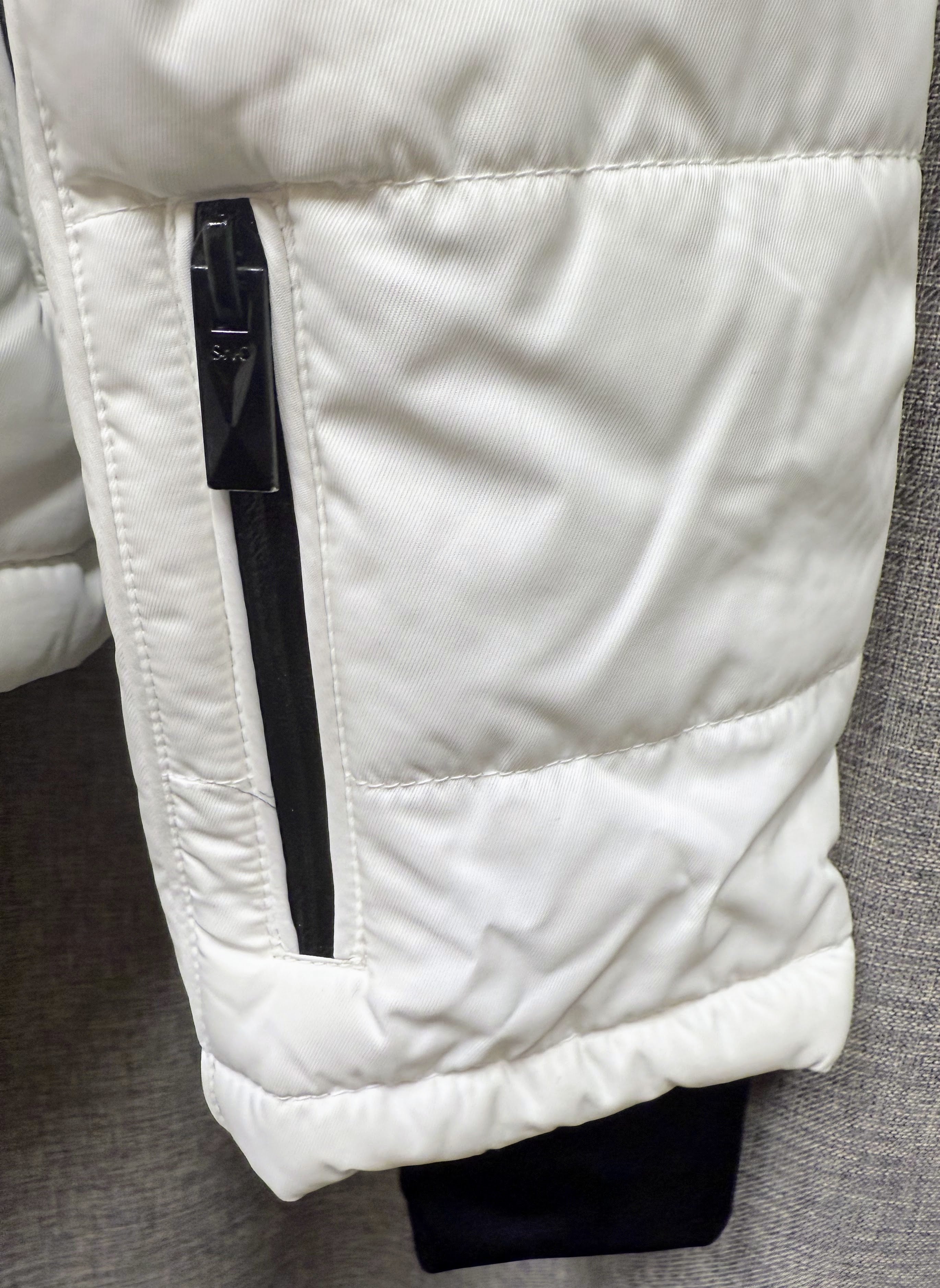 TopShop Sno Puffer Hooded White Belted Jacket | Size 8