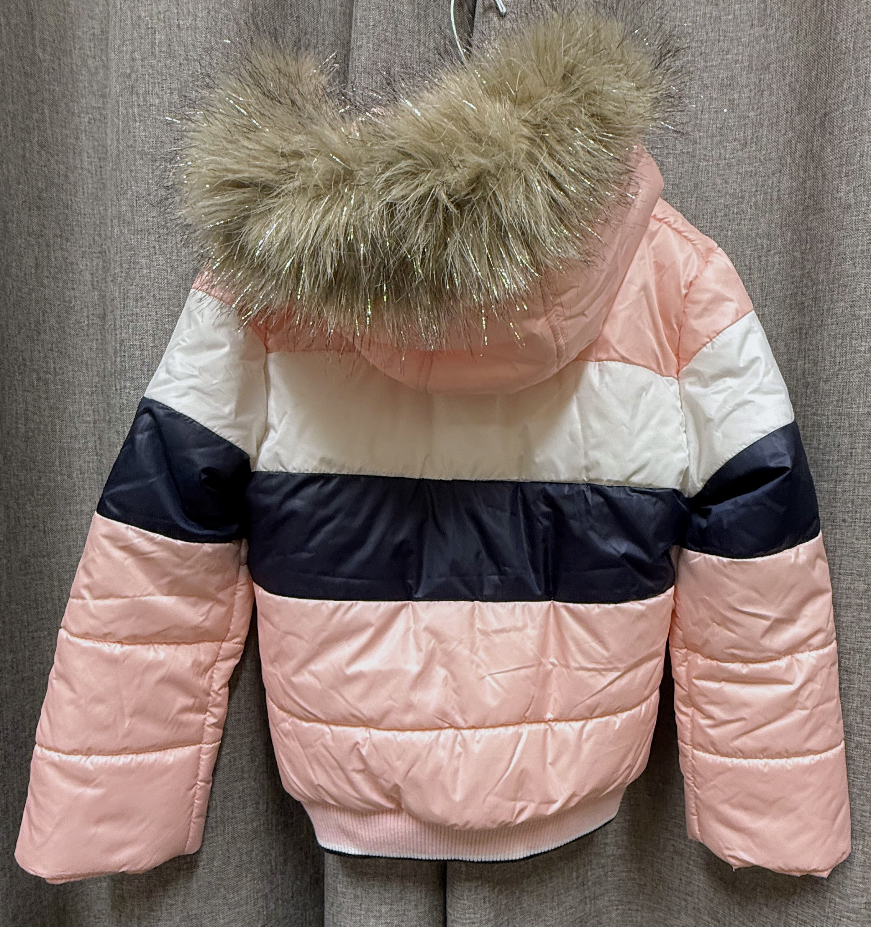 Tommy Hilfiger Girls Crystal Rose removable hood coat | Size Medium (8-10)