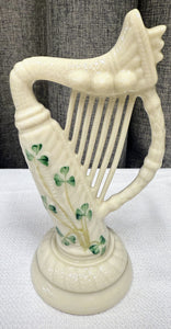 Belleek Pottery - Shamrock Clover Candy Dish & Irish Harp