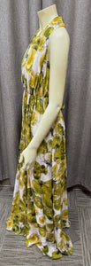 Akira Chicago Apple Print V-Neck Maxi Dress | Size Small