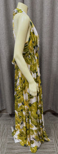 Akira Chicago Apple Print V-Neck Maxi Dress | Size Small