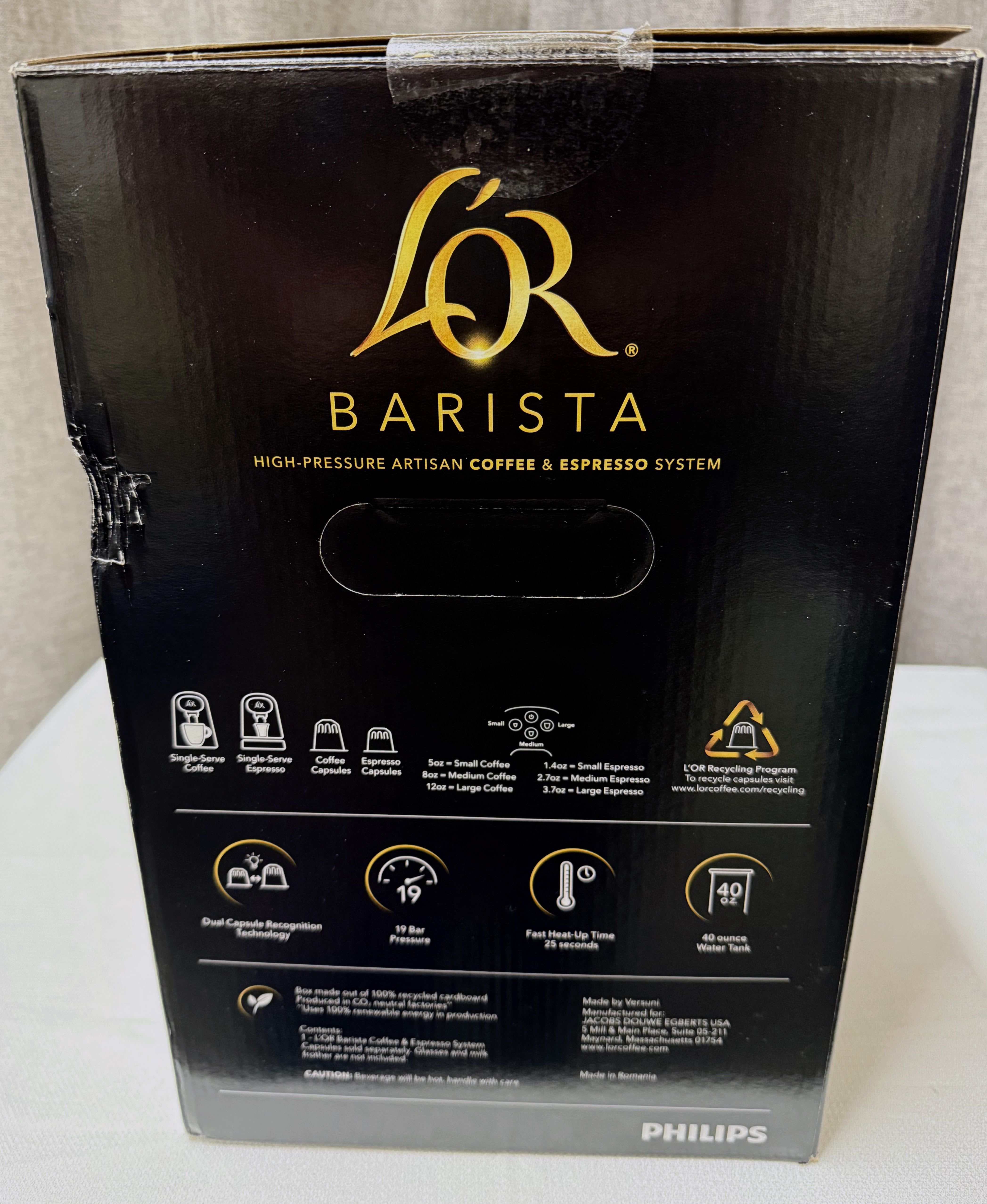 The L'OR Barista System with single-serve coffee & espresso