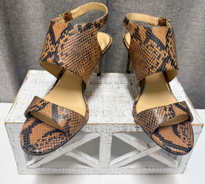 Jessica Simpson Elari Snakeskin Heels | Size 8.5