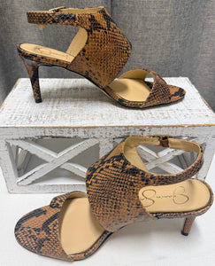 Jessica Simpson Elari Snakeskin Heels | Size 8.5