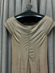 Guess Fitted Champagne Shimmer Dress / Size 6