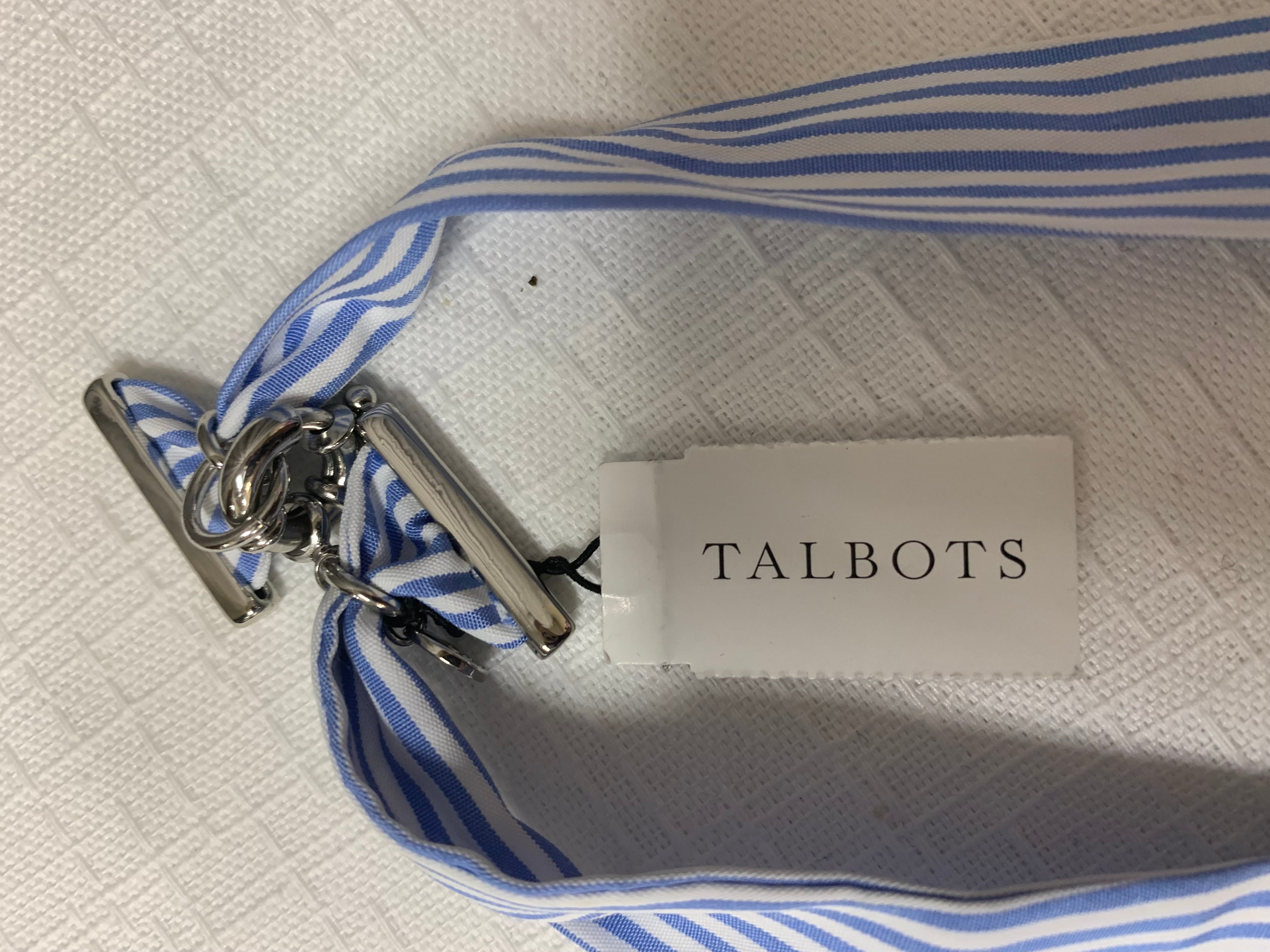 Talbots Triple Strand Stripe Ribbon Necklace