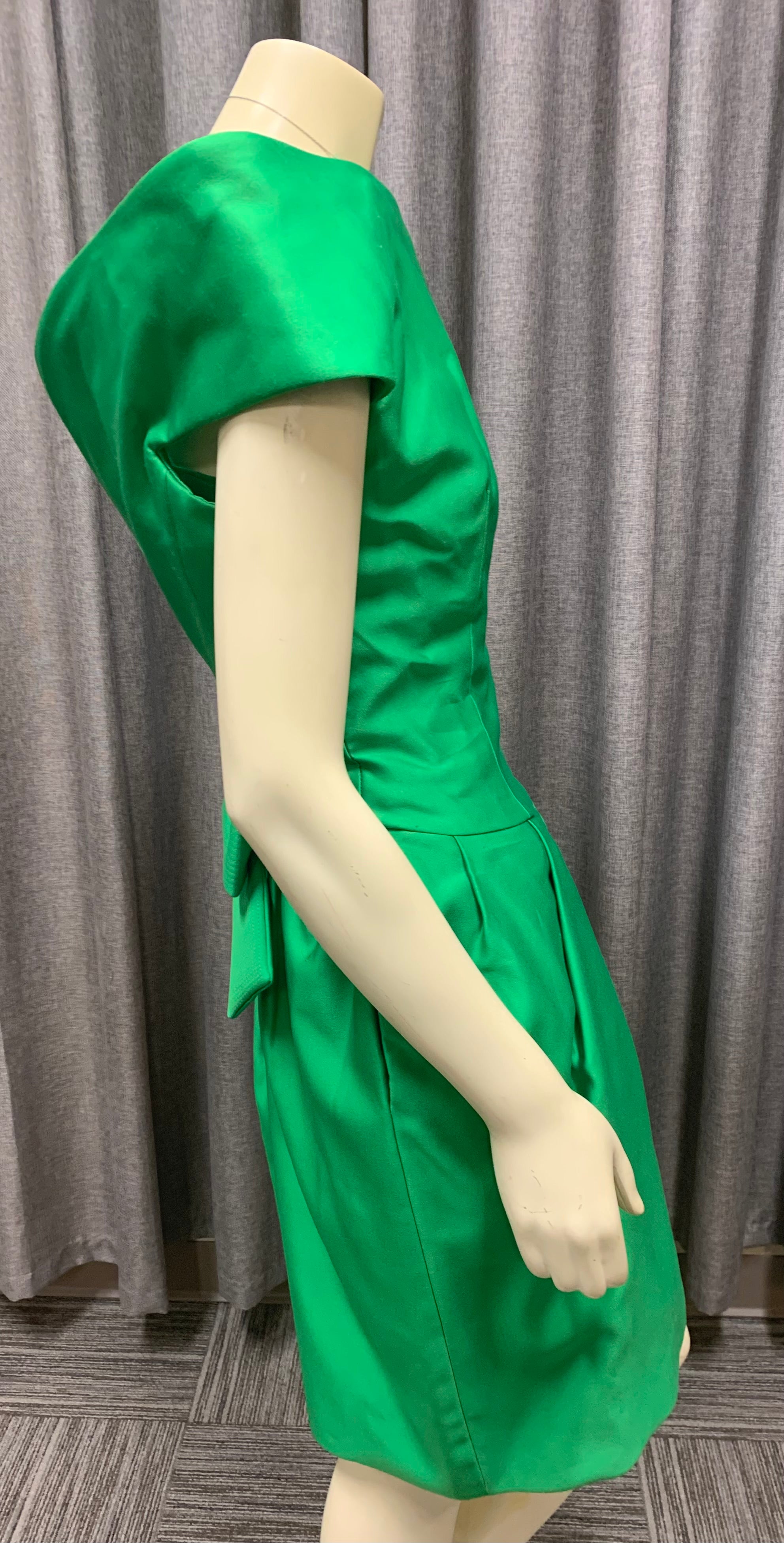 Victor Costa Vintage Hunter Green Cocktail Dress / Size 8