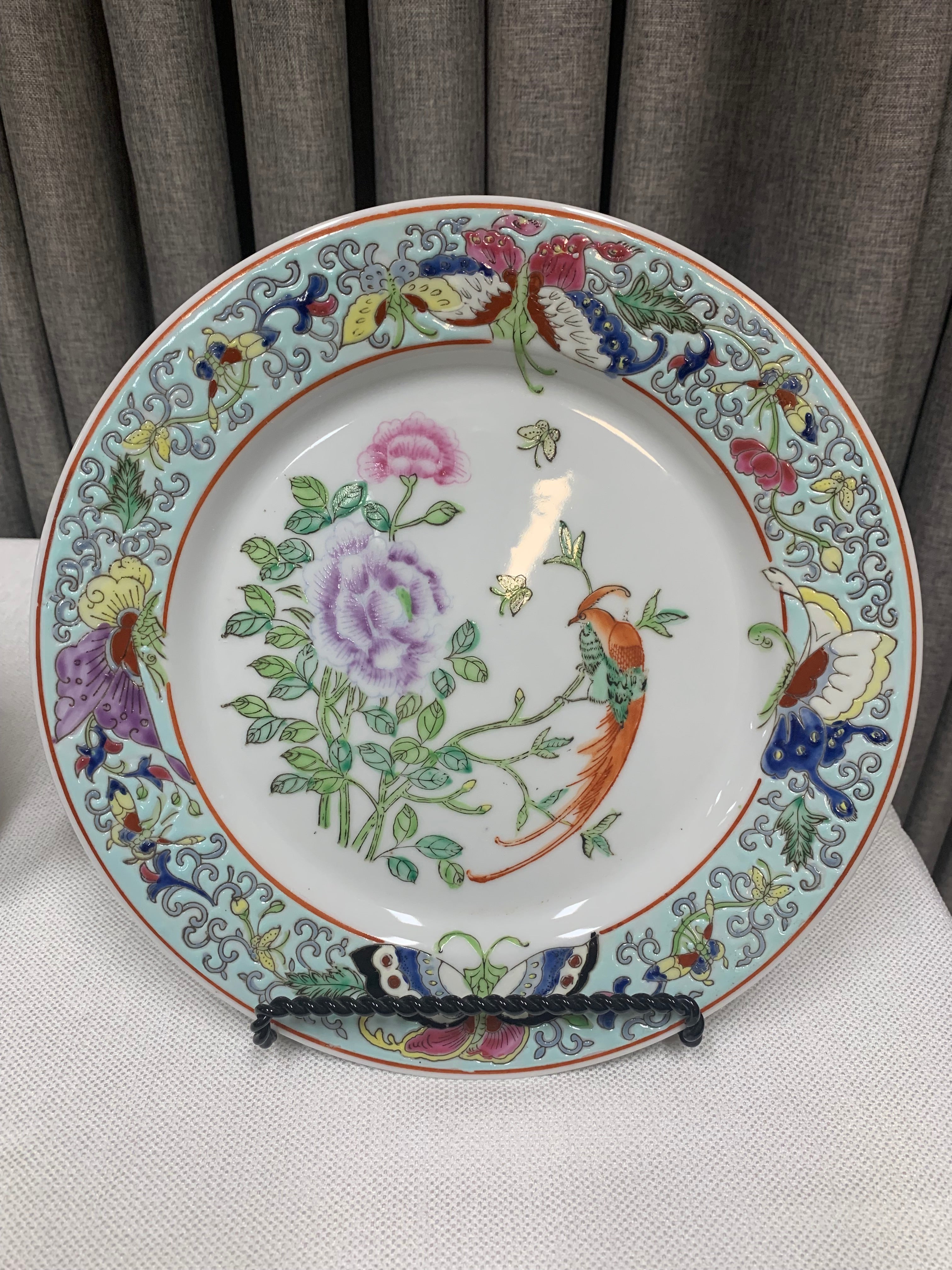 Macau Porcelain Japanese Vintage Two Piece Plate Set