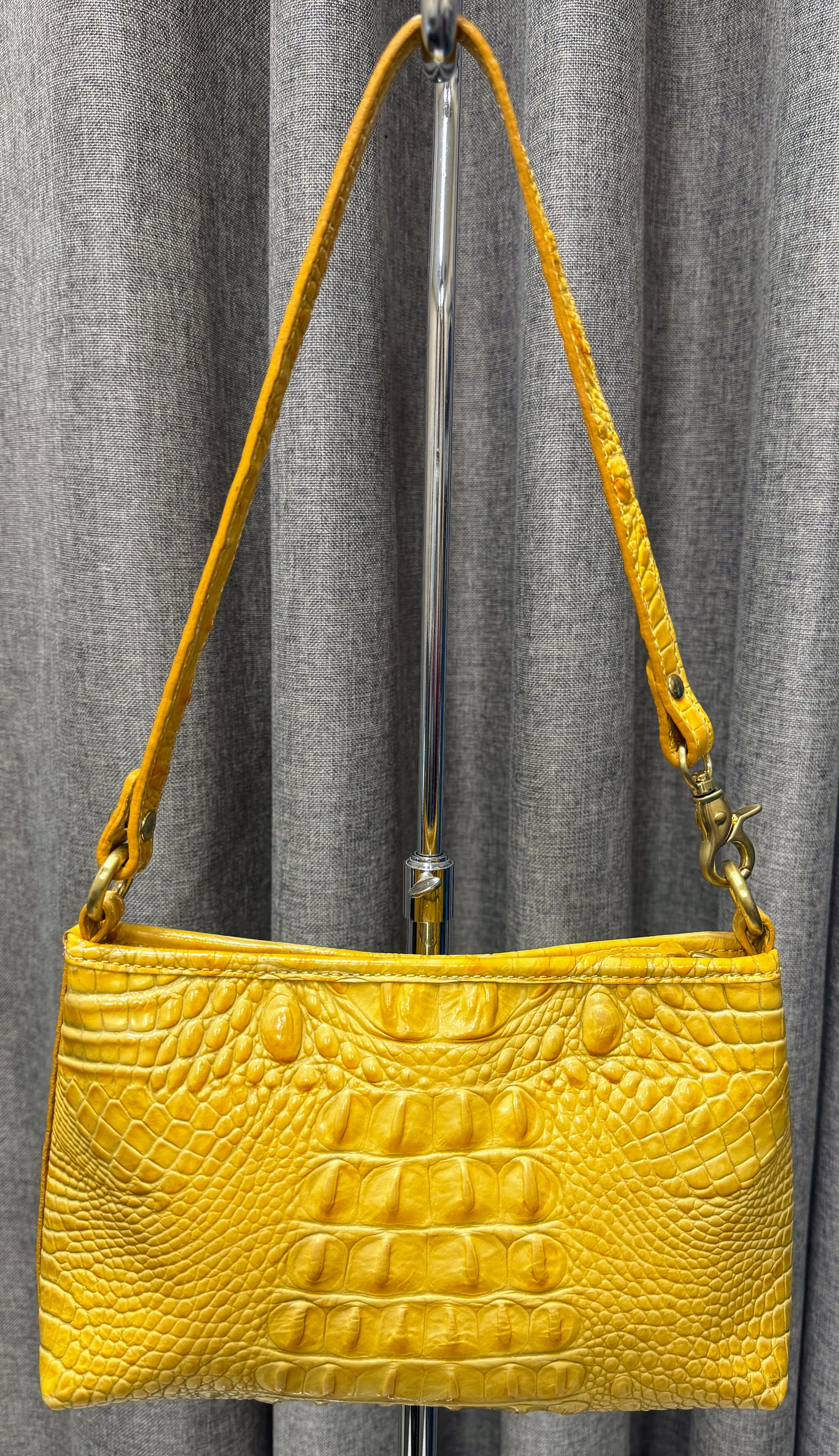 Brahmin Buttercup Crocodile Embossed Bag