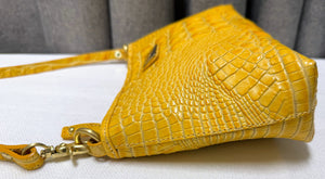 Brahmin Buttercup Crocodile Embossed Bag