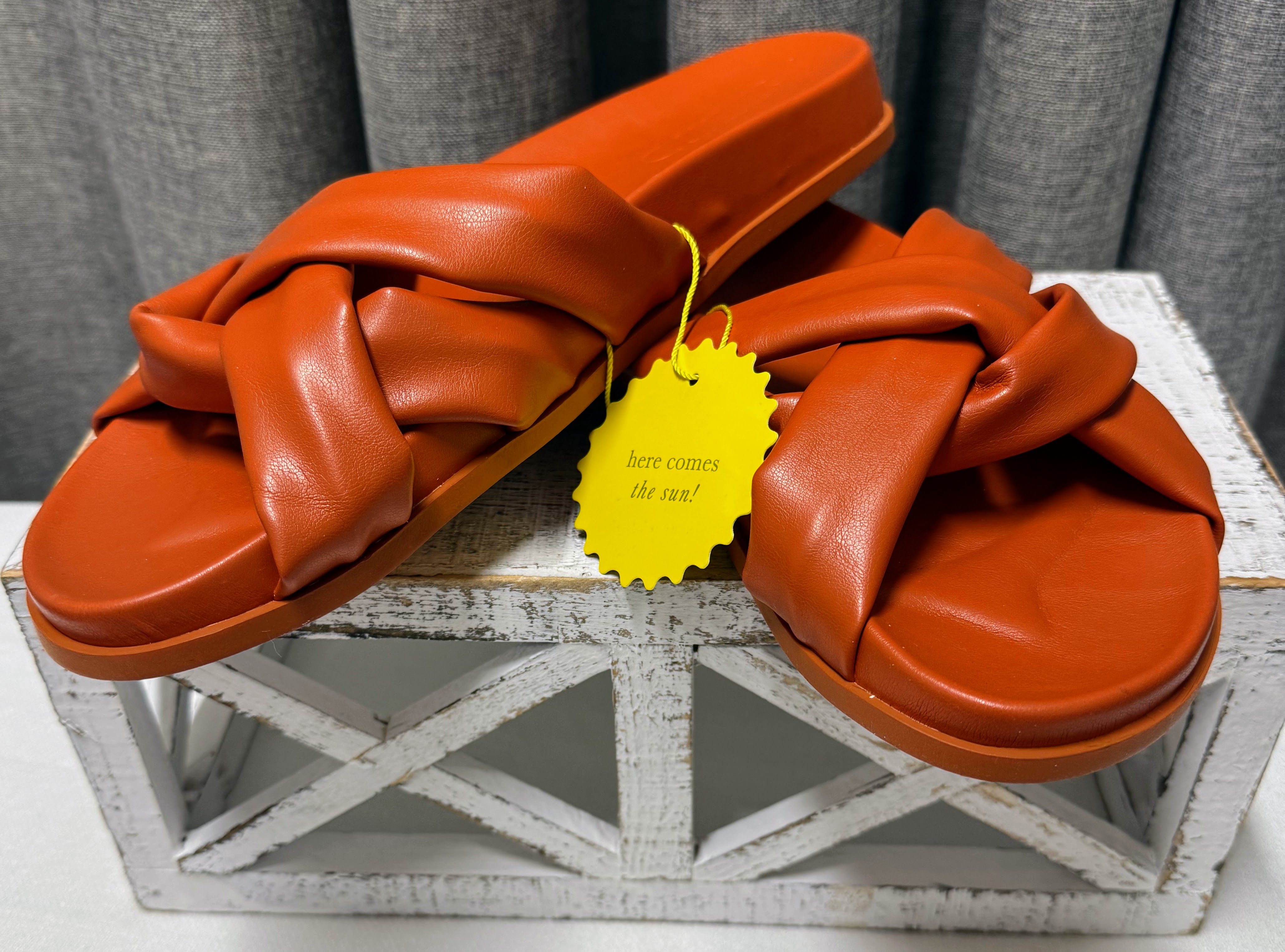 Anthropologie Women's Orange Slides | Size 40 EU