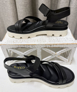 Franco Sarto Una Leather Platform Sandals | Size 9