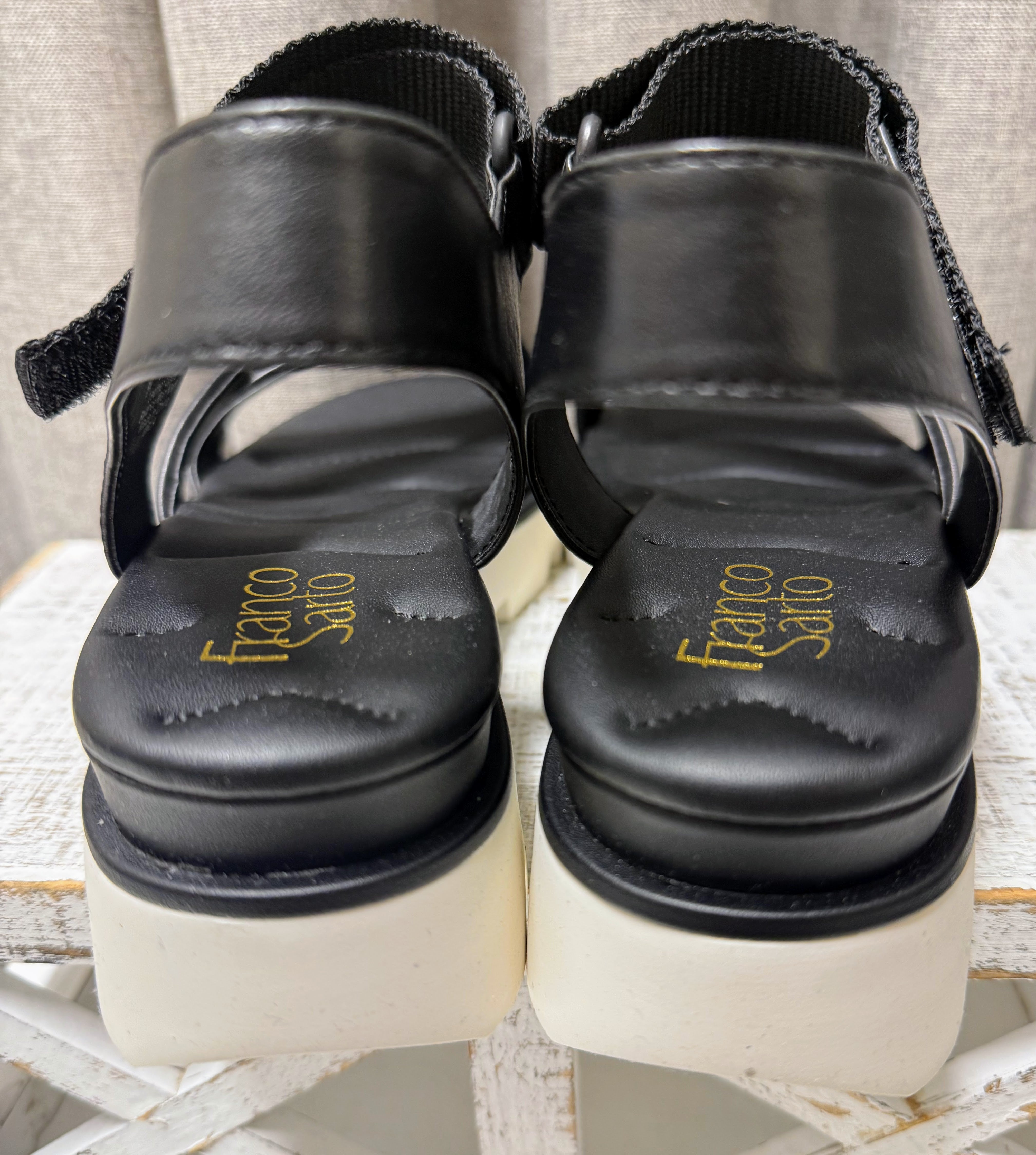 Franco Sarto Una Leather Platform Sandals | Size 9