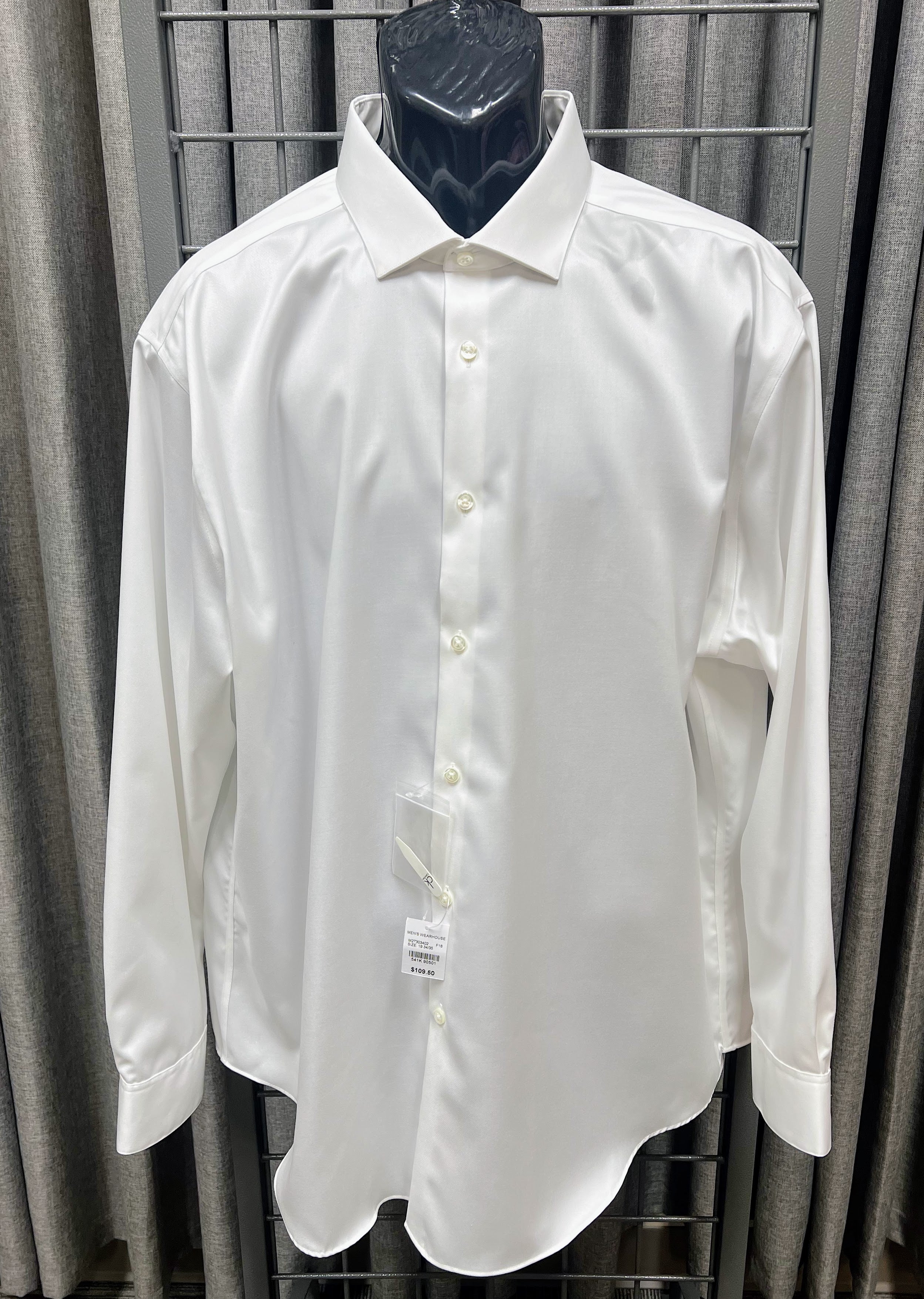 Calvin Klein White Infinite Slim Fit Dress Shirt | Size 3X