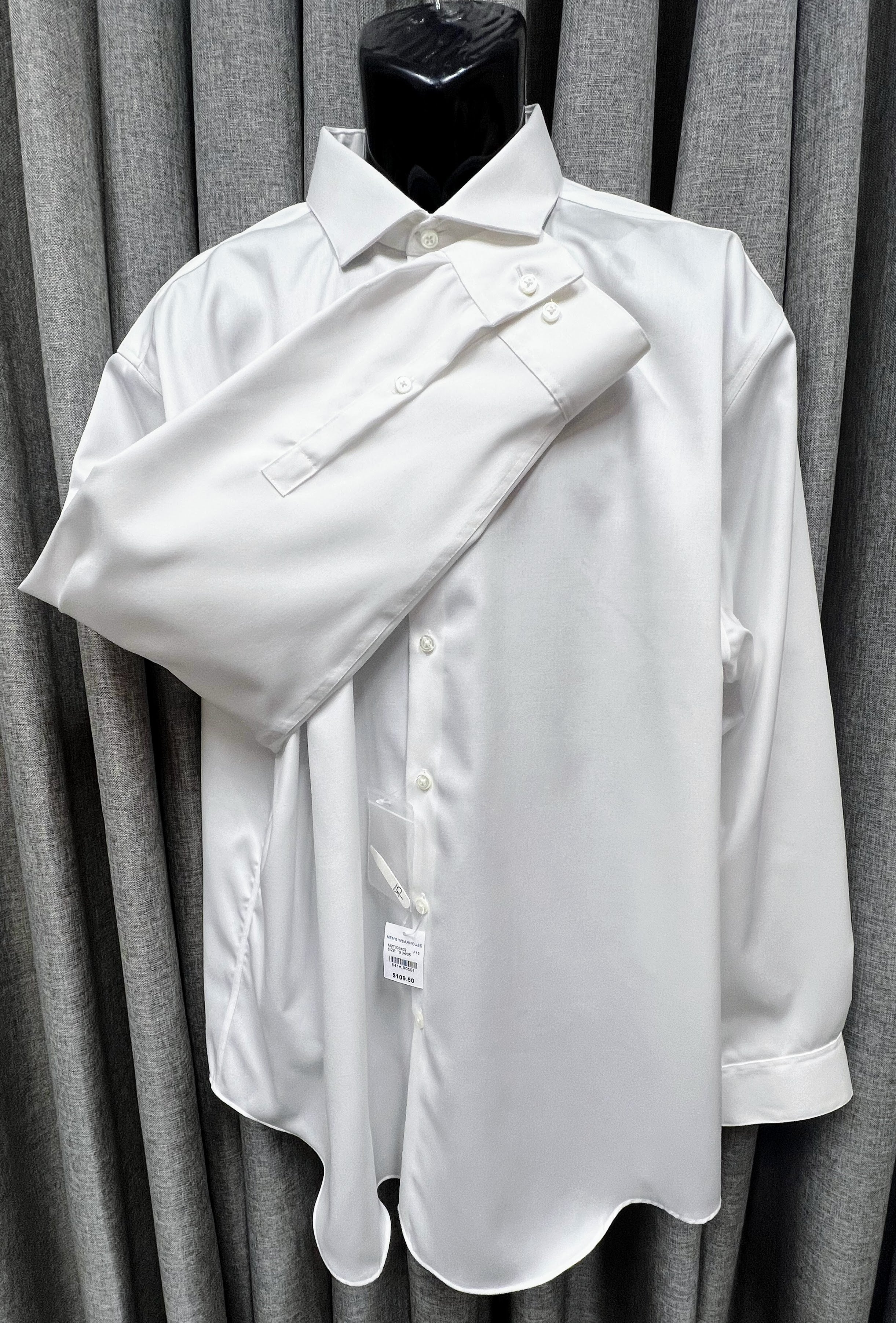 Calvin Klein White Infinite Slim Fit Dress Shirt | Size 3X