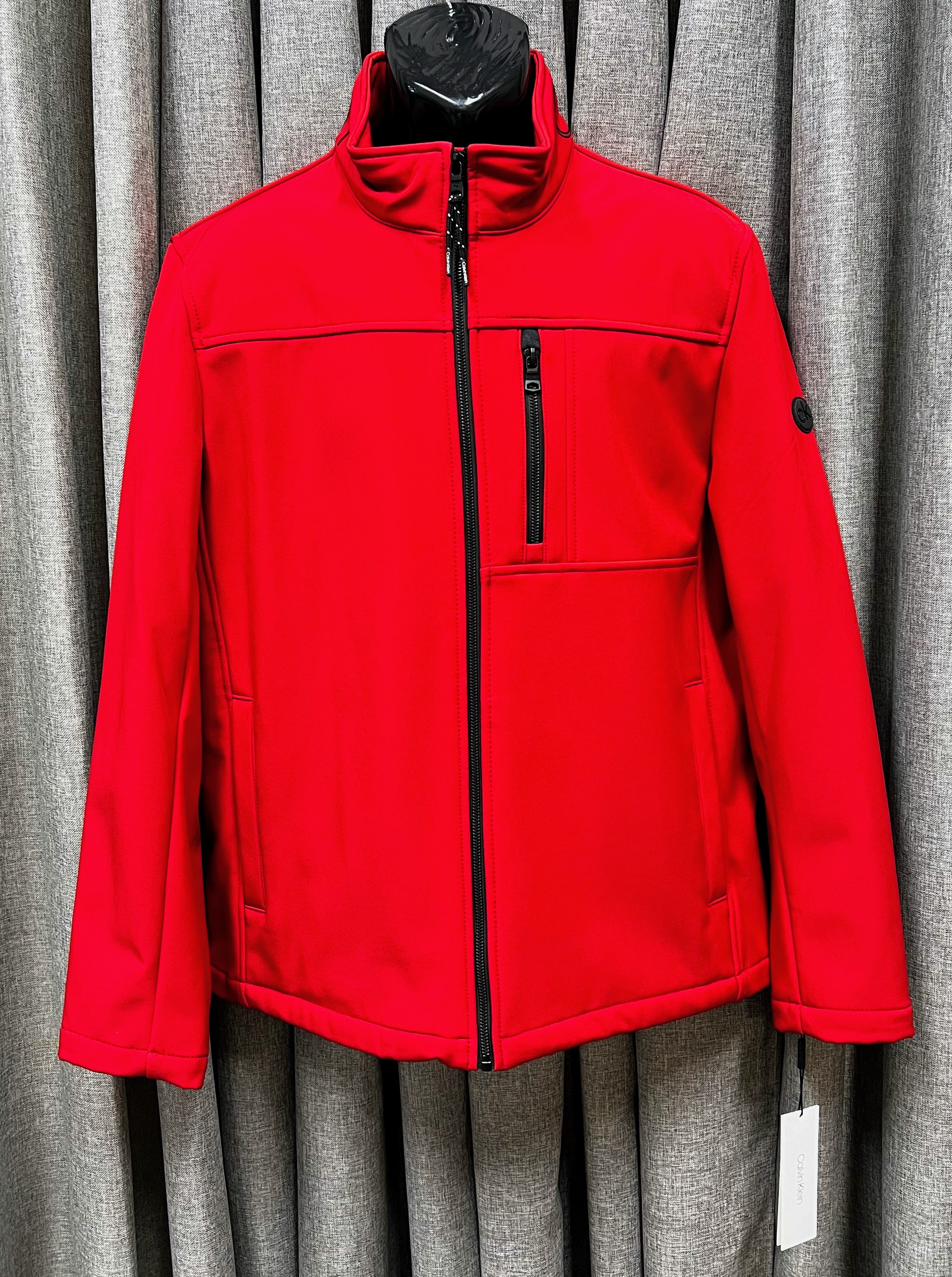 Calvin Klein Red Water Resistant Coat | Size L