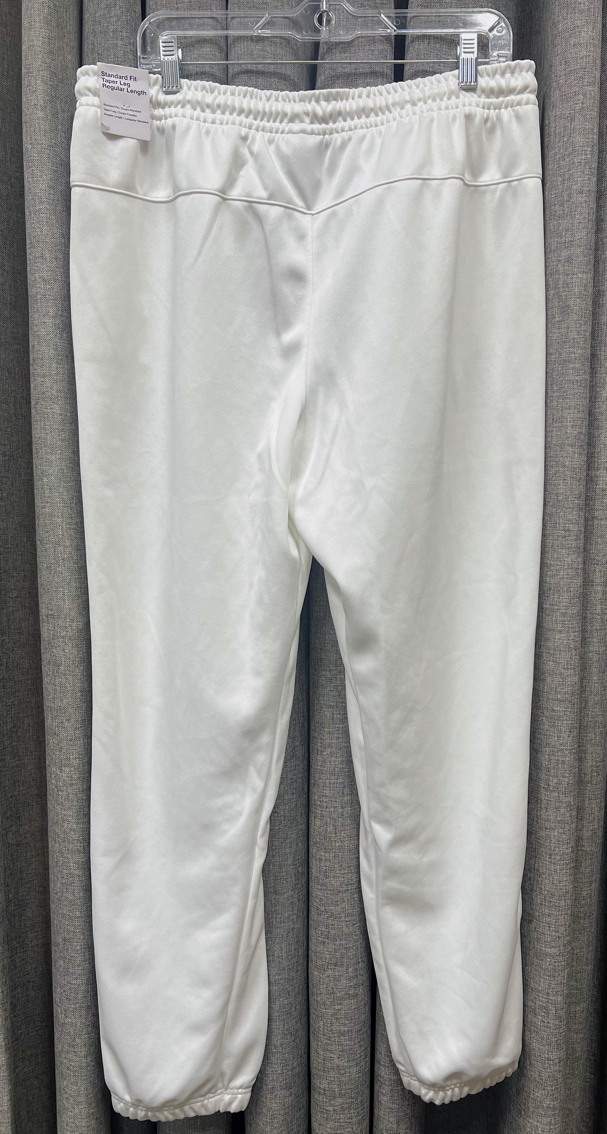 Men's White Nike Air Standard Fit Tapered Leg Regular Length Pants | Size L