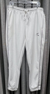 Men's White Nike Air Standard Fit Tapered Leg Regular Length Pants | Size L