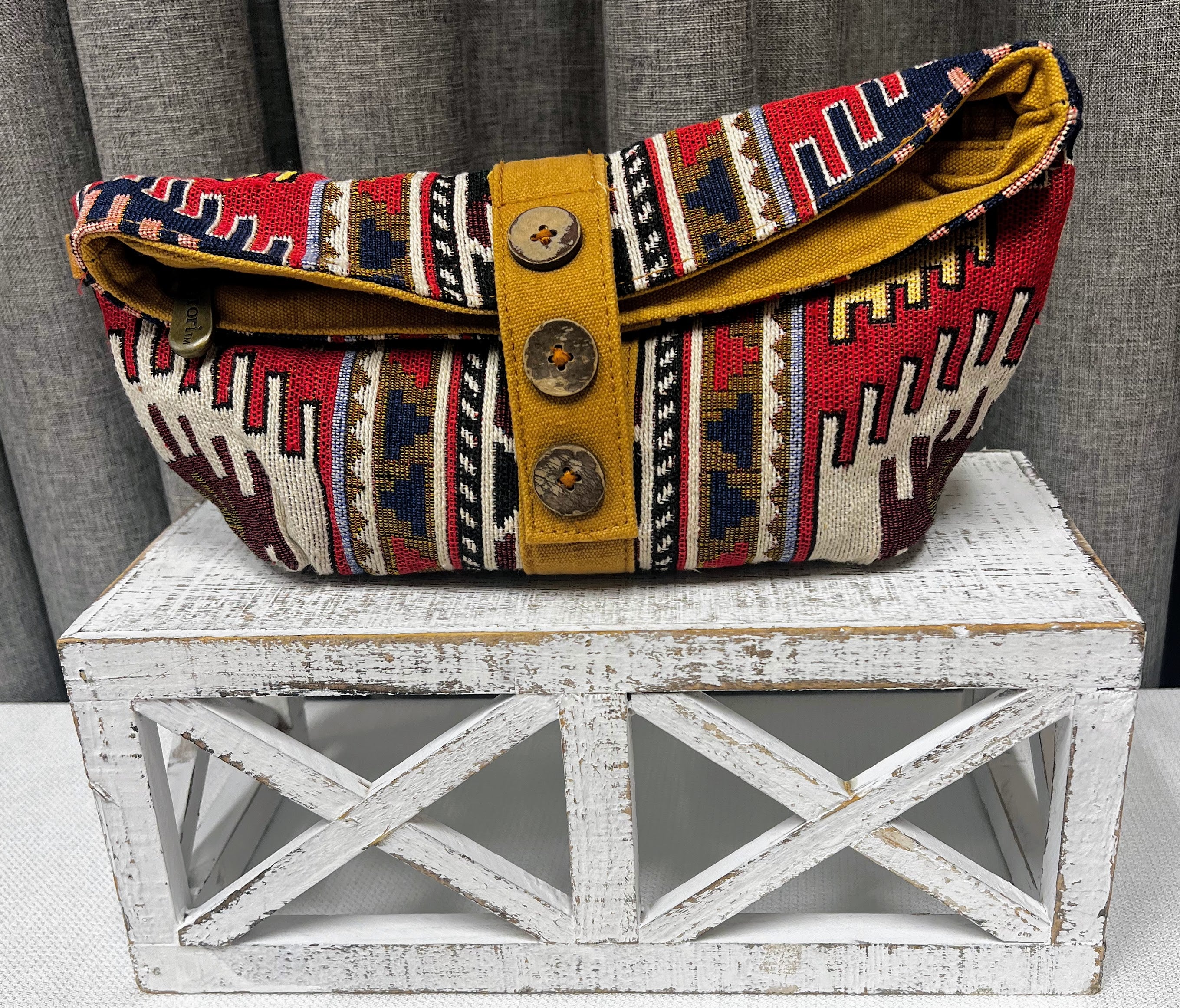 Catori Southwest Geometric Print Clutch