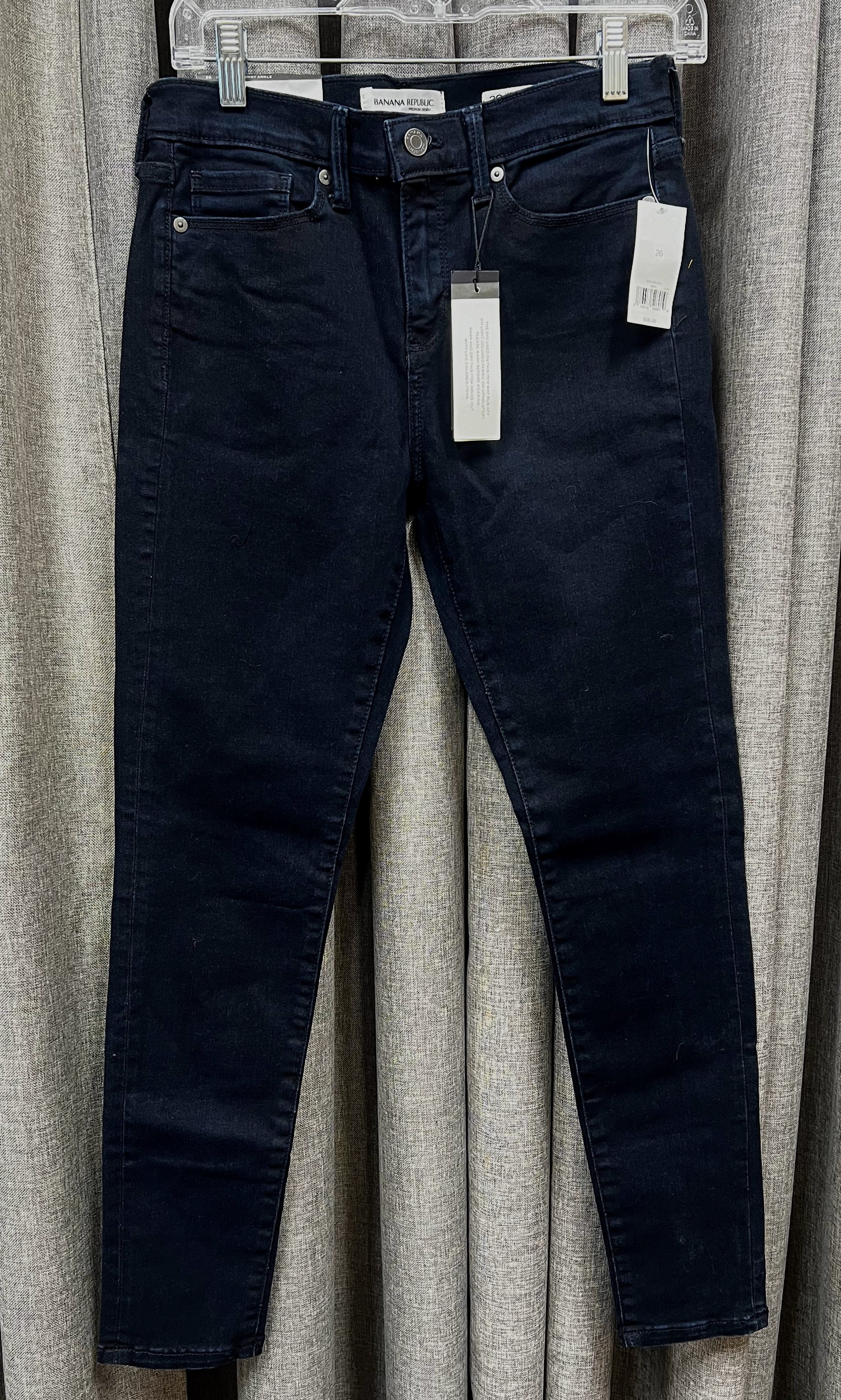 Banana Republic High Rise Skinny Ankle Dark Wash Jeans | Size 2 (26R)