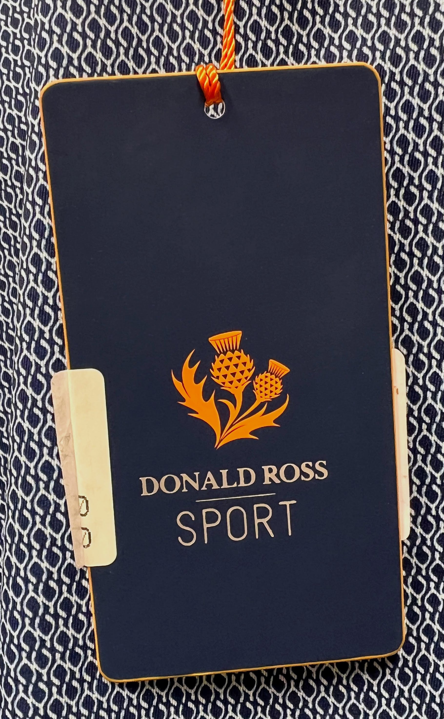 Donald Ross Navy/White Polo | Size Small