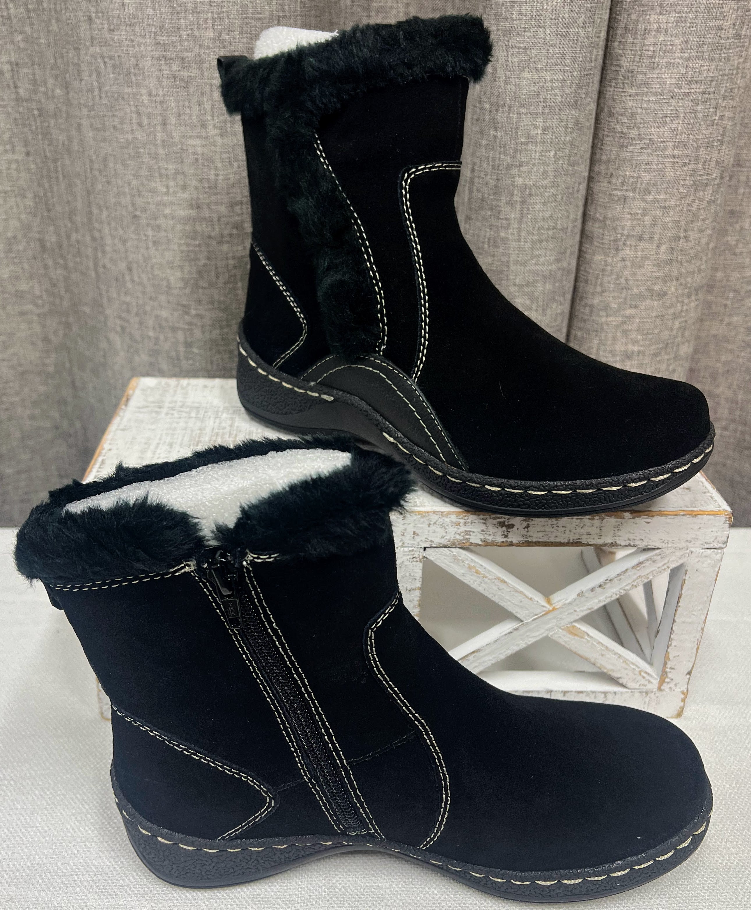 Baretraps Black Suede Booties Size 6 Neat Repeats Resale Online