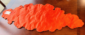 Pier 1 Imports Orange Floral Beaded Table Runner