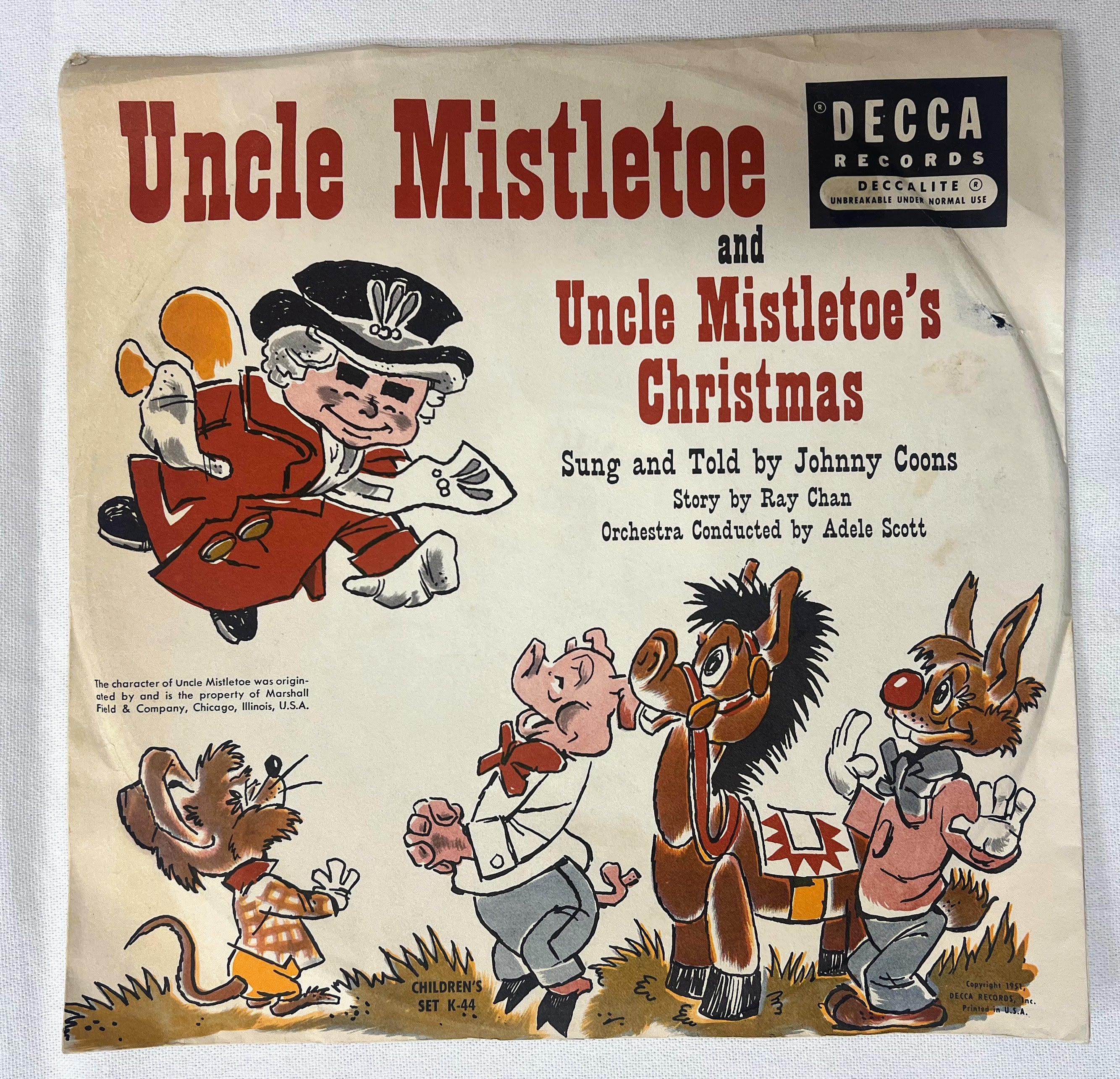 Uncle Mistletoe record by Johnny Croons