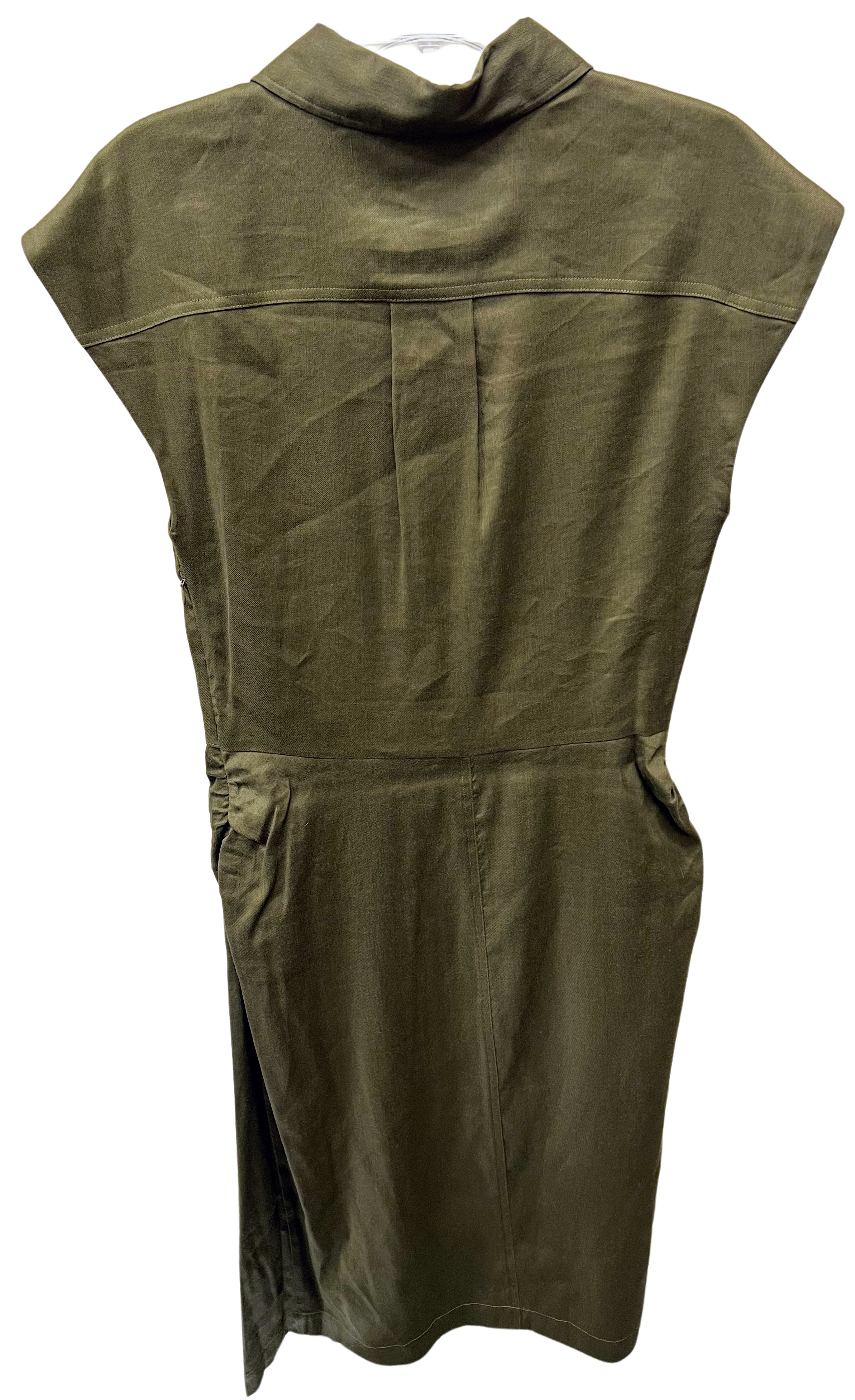 Frame Army Green Sleeveless Twist Dress | Size L